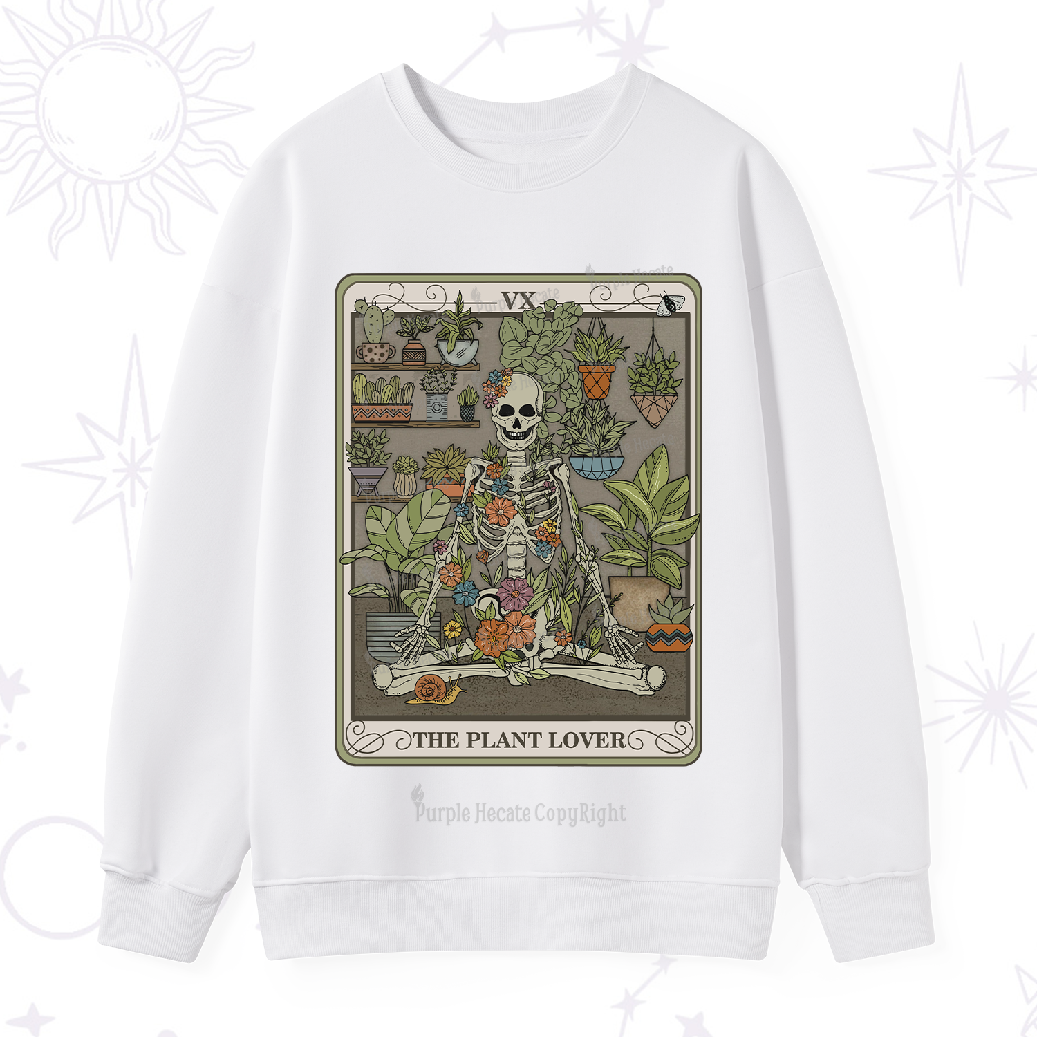 Purplehecate The Plant Lover Tarot Sweatshirt