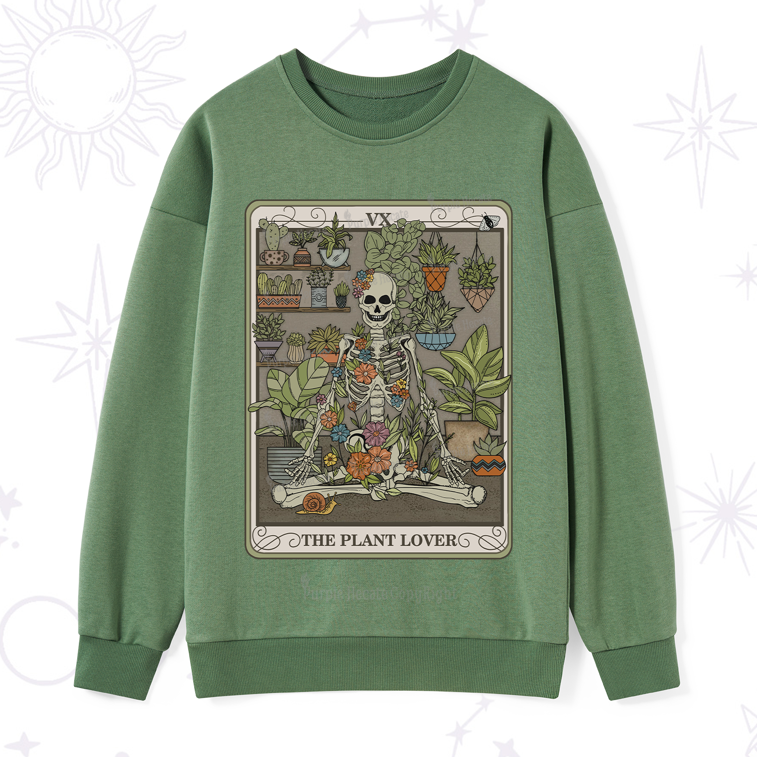 Purplehecate The Plant Lover Tarot Sweatshirt