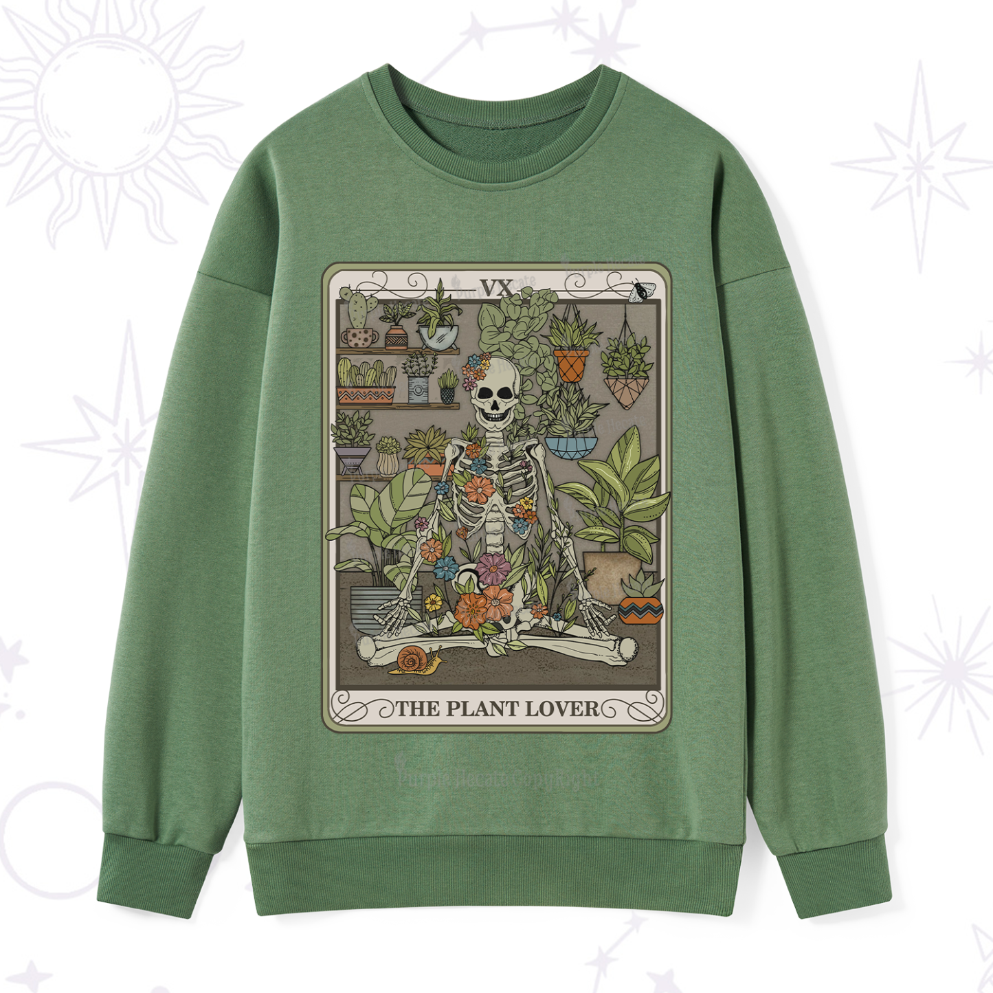 Purplehecate The Plant Lover Tarot Sweatshirt