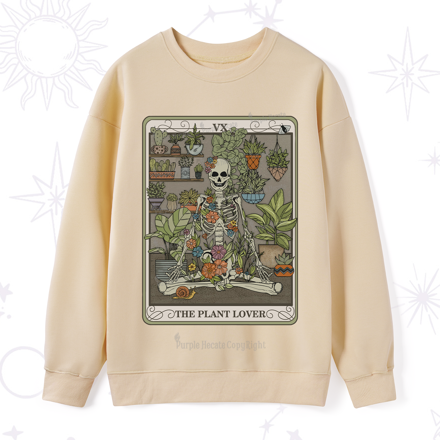 Purplehecate The Plant Lover Tarot Sweatshirt