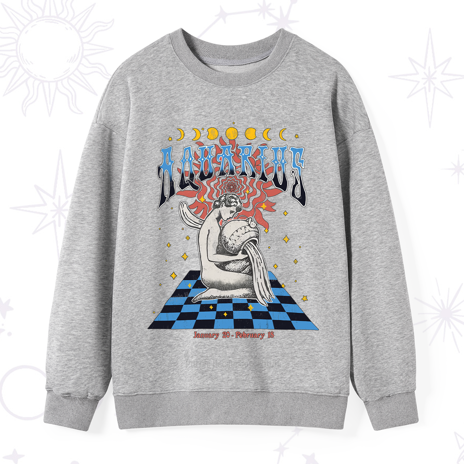 Purplehecate Aquarius Crew Zodiac Sweatshirt