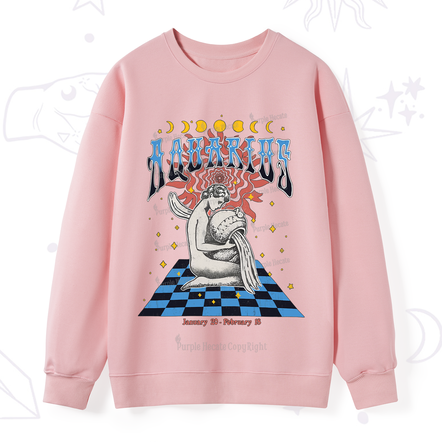 Purplehecate Aquarius Crew Zodiac Sweatshirt