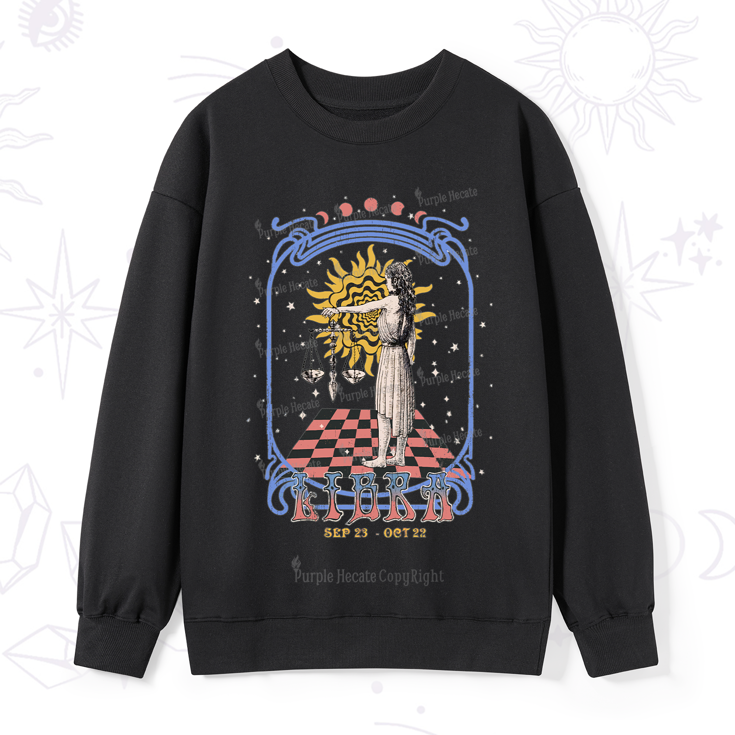 Purplehecate Libra Crew Zodiac Sweatshirt