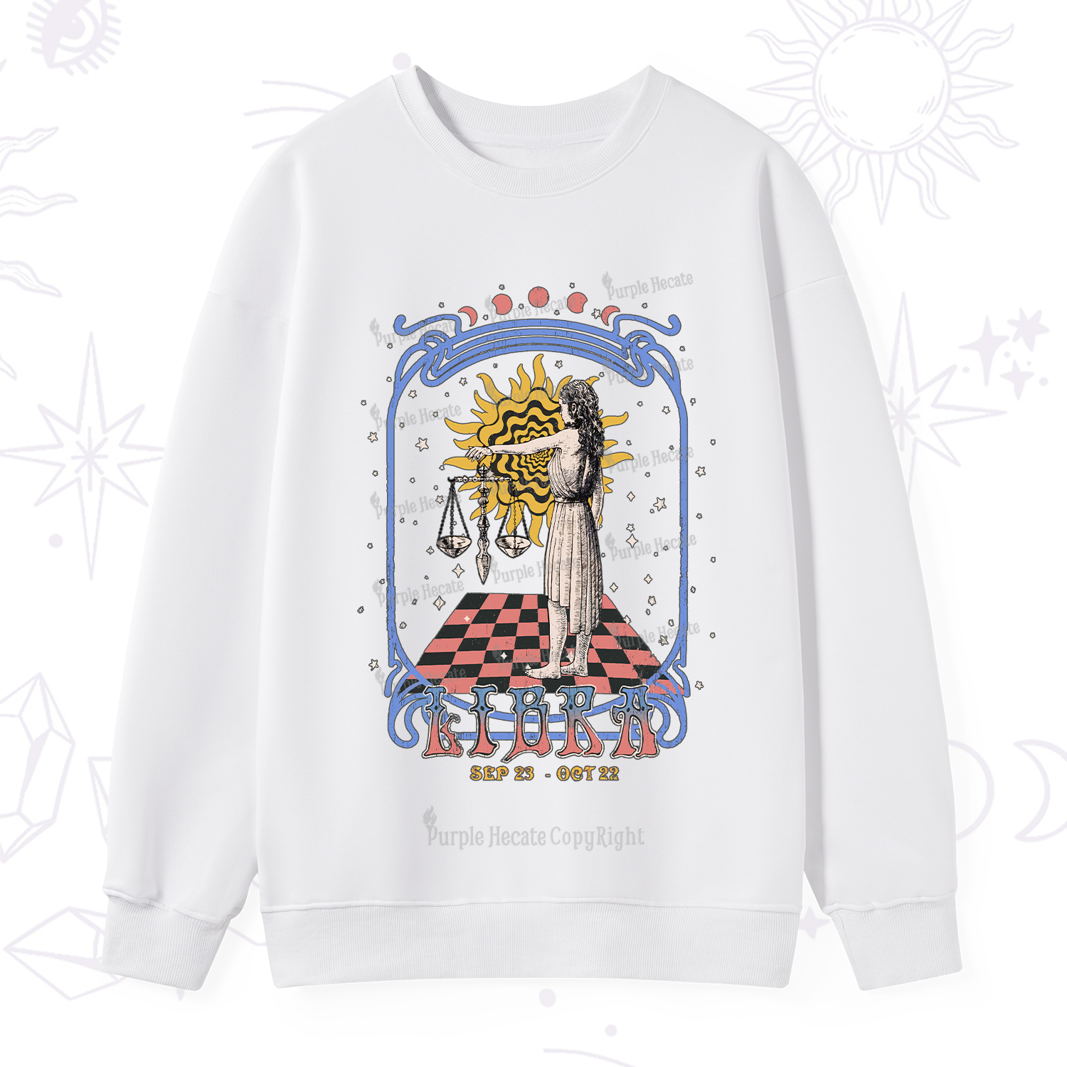 Purplehecate Libra Crew Zodiac Sweatshirt