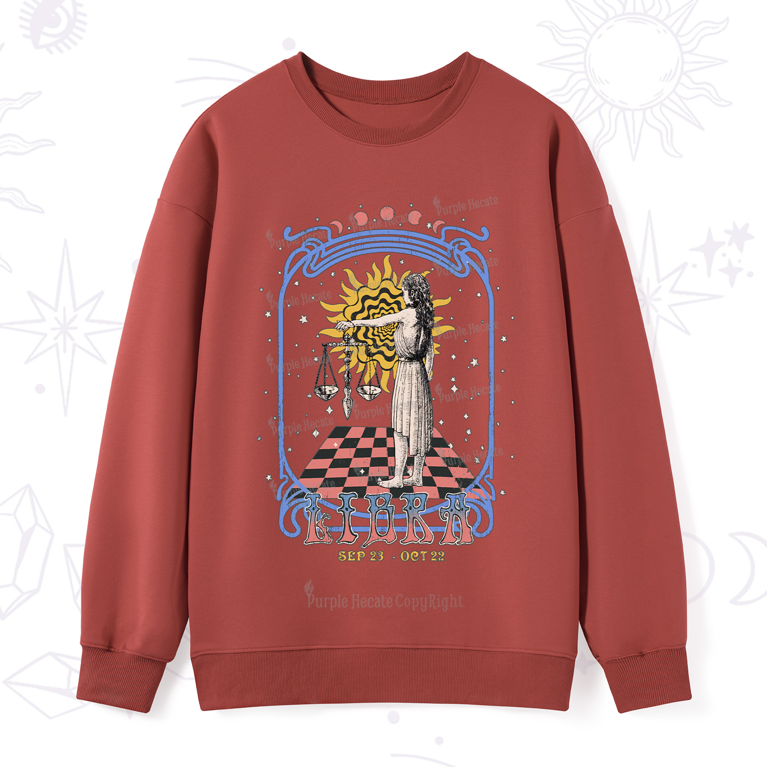 Purplehecate Libra Crew Zodiac Sweatshirt