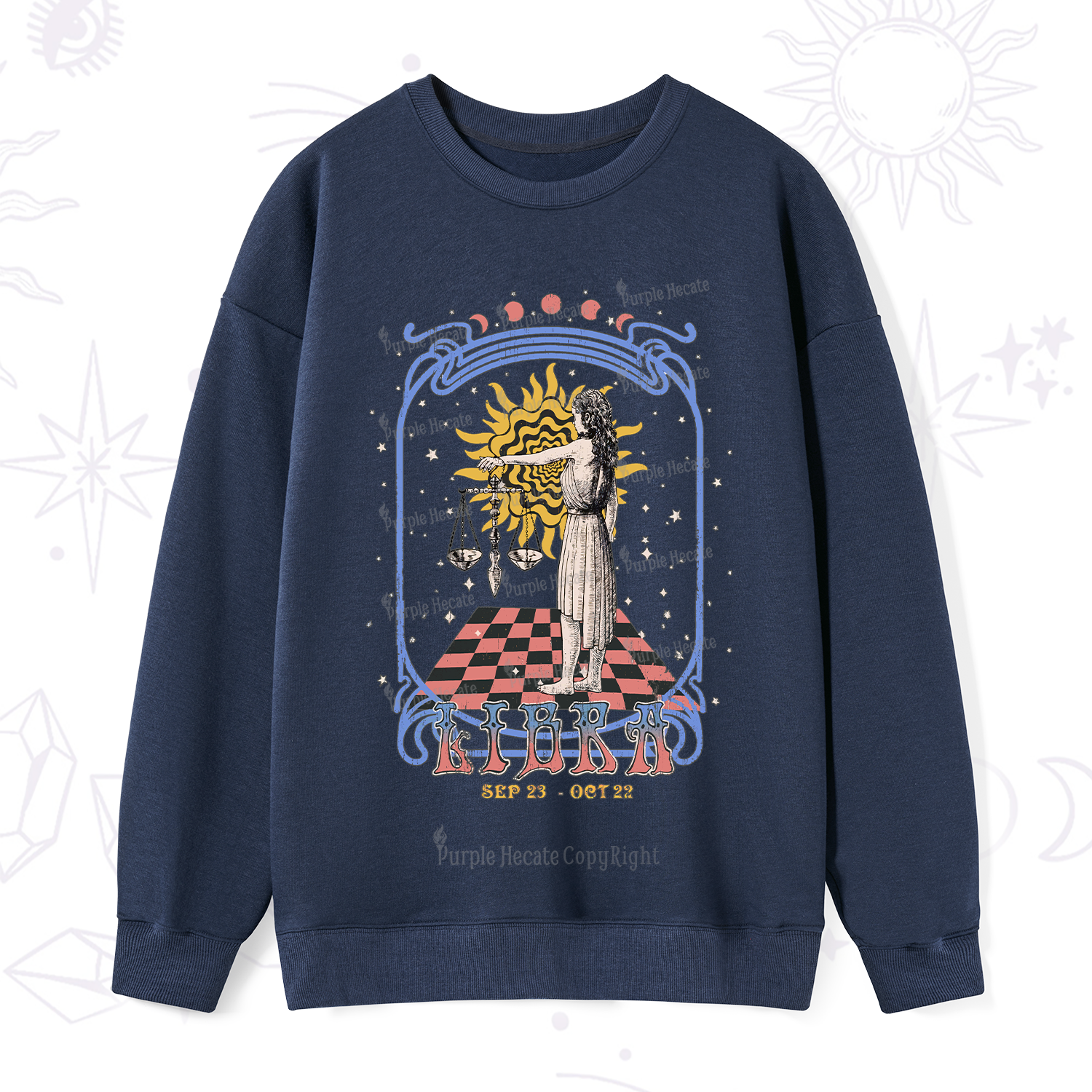 Purplehecate Libra Crew Zodiac Sweatshirt