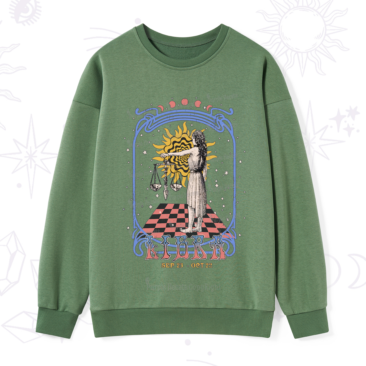 Purplehecate Libra Crew Zodiac Sweatshirt