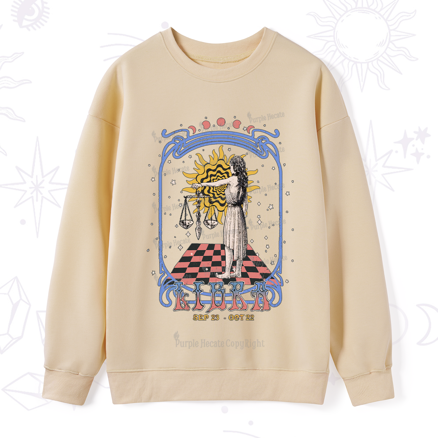 Purplehecate Libra Crew Zodiac Sweatshirt