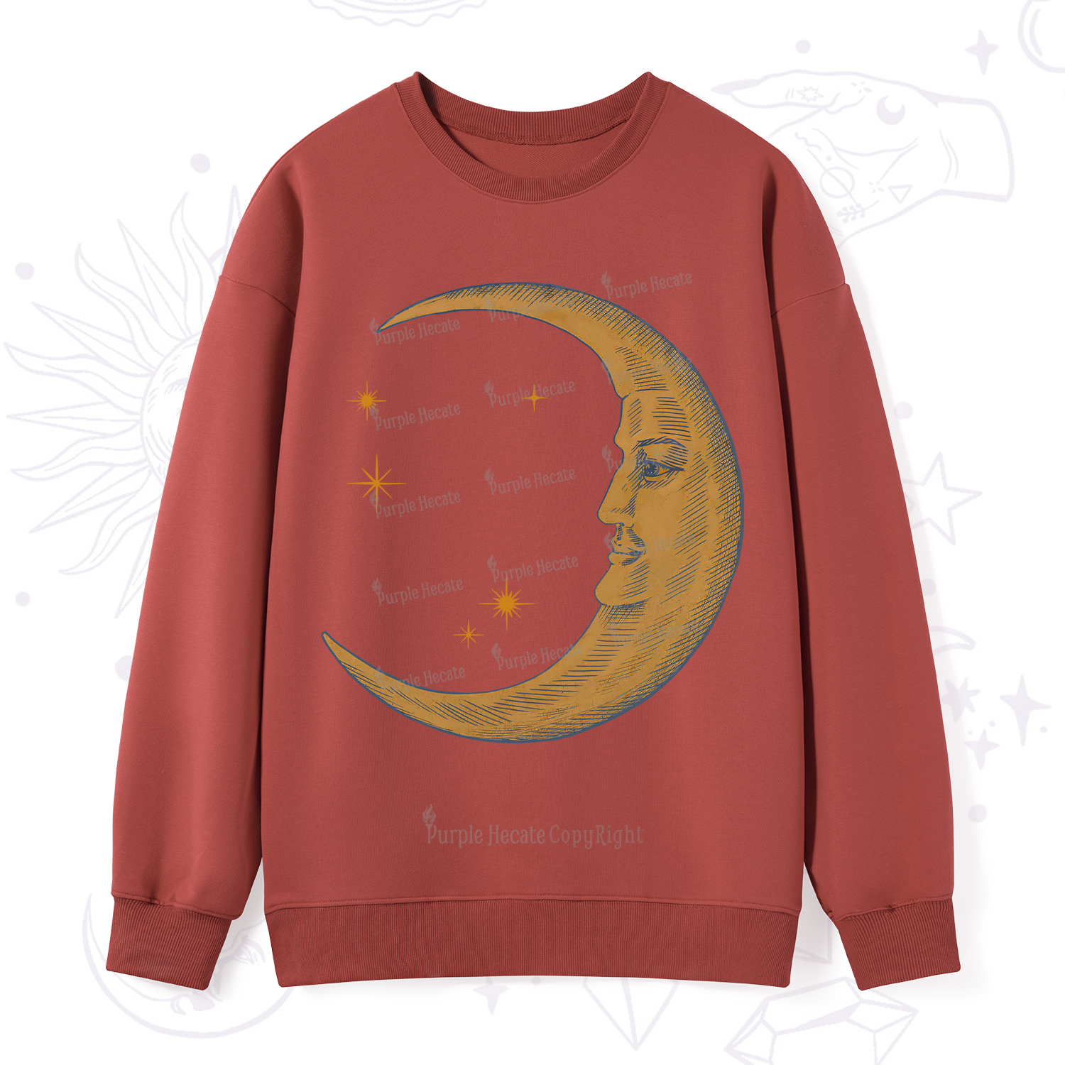 Purplehecate Celestial Moon Sweatshirt