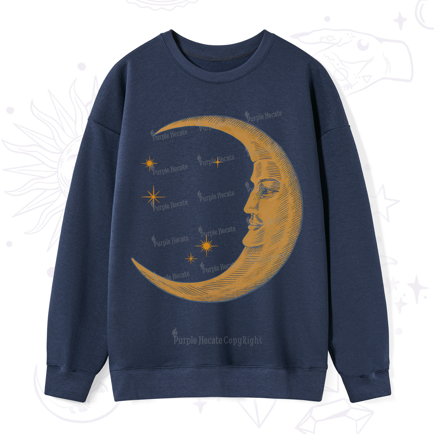 Purplehecate Celestial Moon Sweatshirt