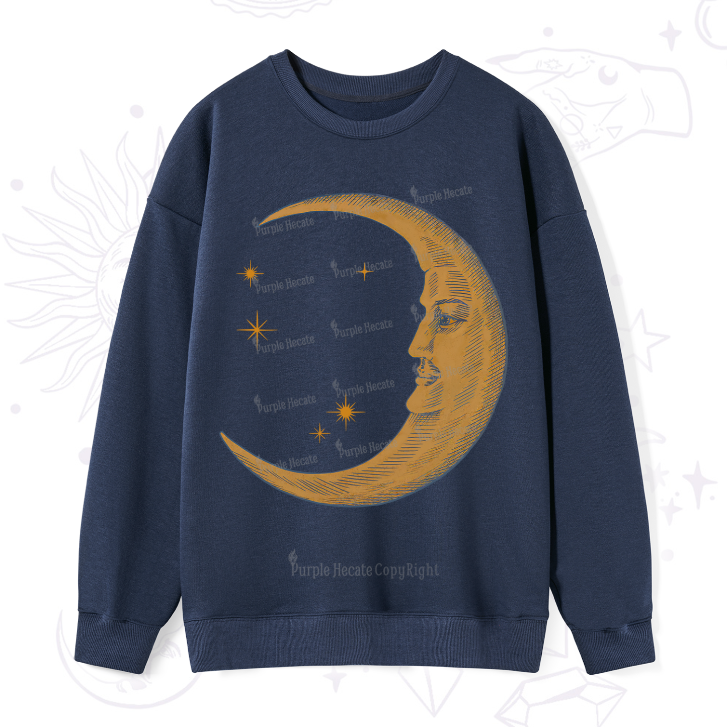 Purplehecate Celestial Moon Sweatshirt