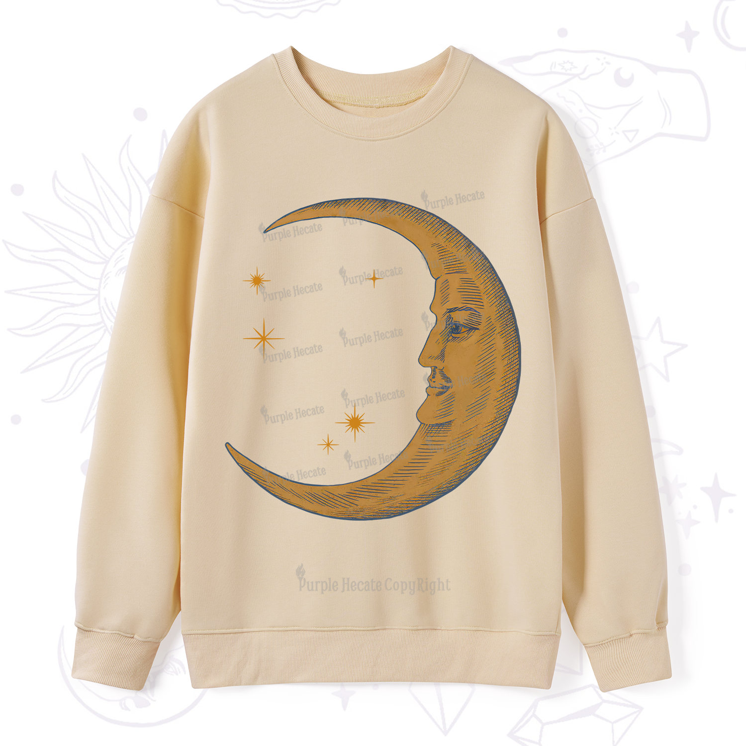 Purplehecate Celestial Moon Sweatshirt