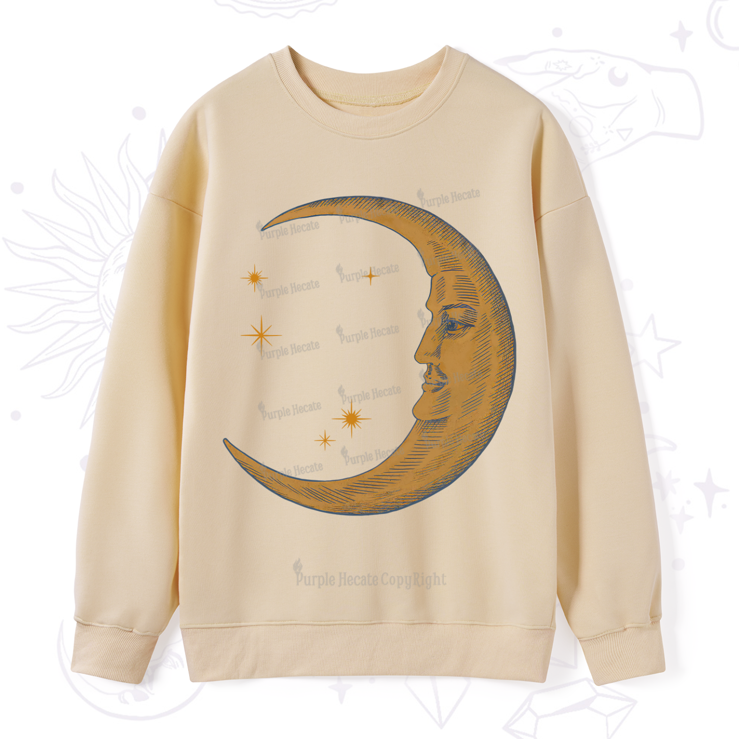 Purplehecate Celestial Moon Sweatshirt