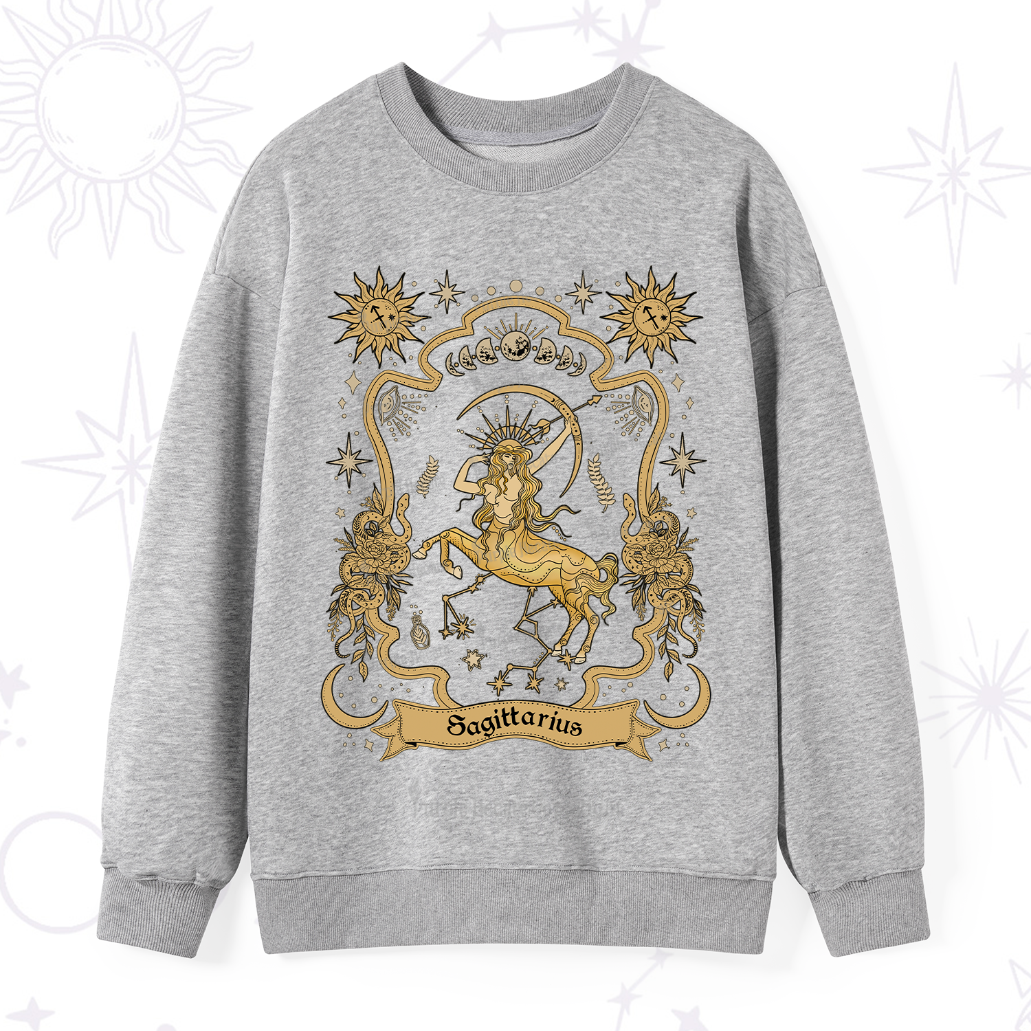 Purplehecate Sagittarius' Astral Mirage Zodiac Sweatshirt
