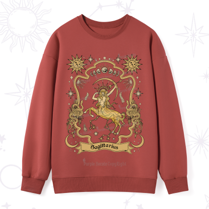 Purplehecate Sagittarius' Astral Mirage Zodiac Sweatshirt