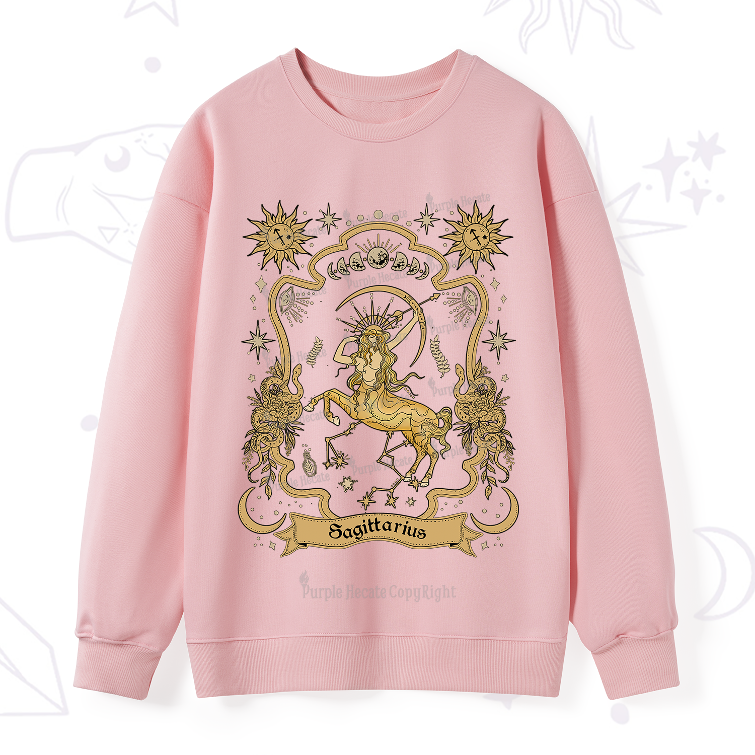 Purplehecate Sagittarius' Astral Mirage Zodiac Sweatshirt