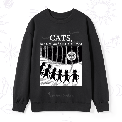 Purplehecate Cats Magic And Occultism Sweatshirt