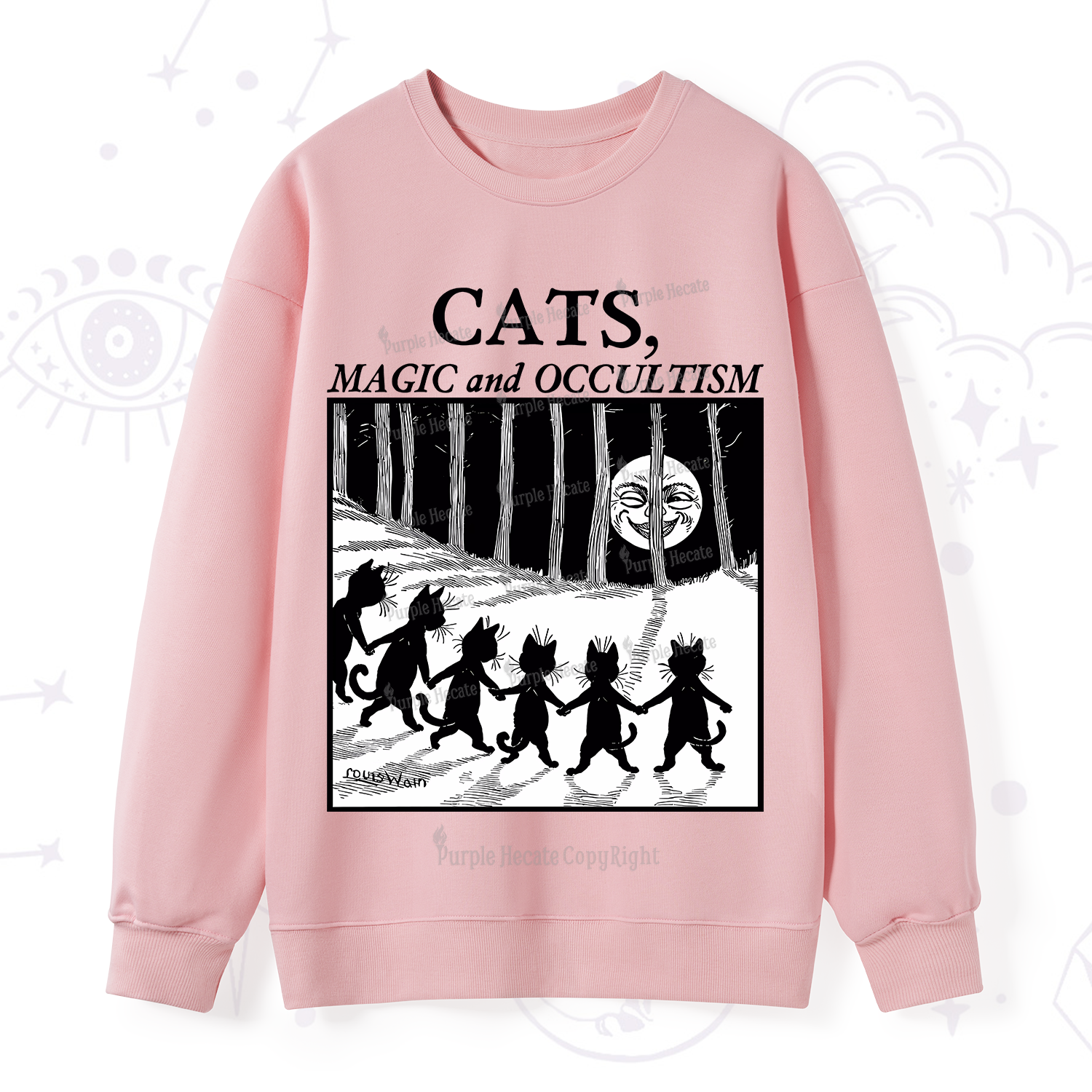Purplehecate Cats Magic And Occultism Sweatshirt