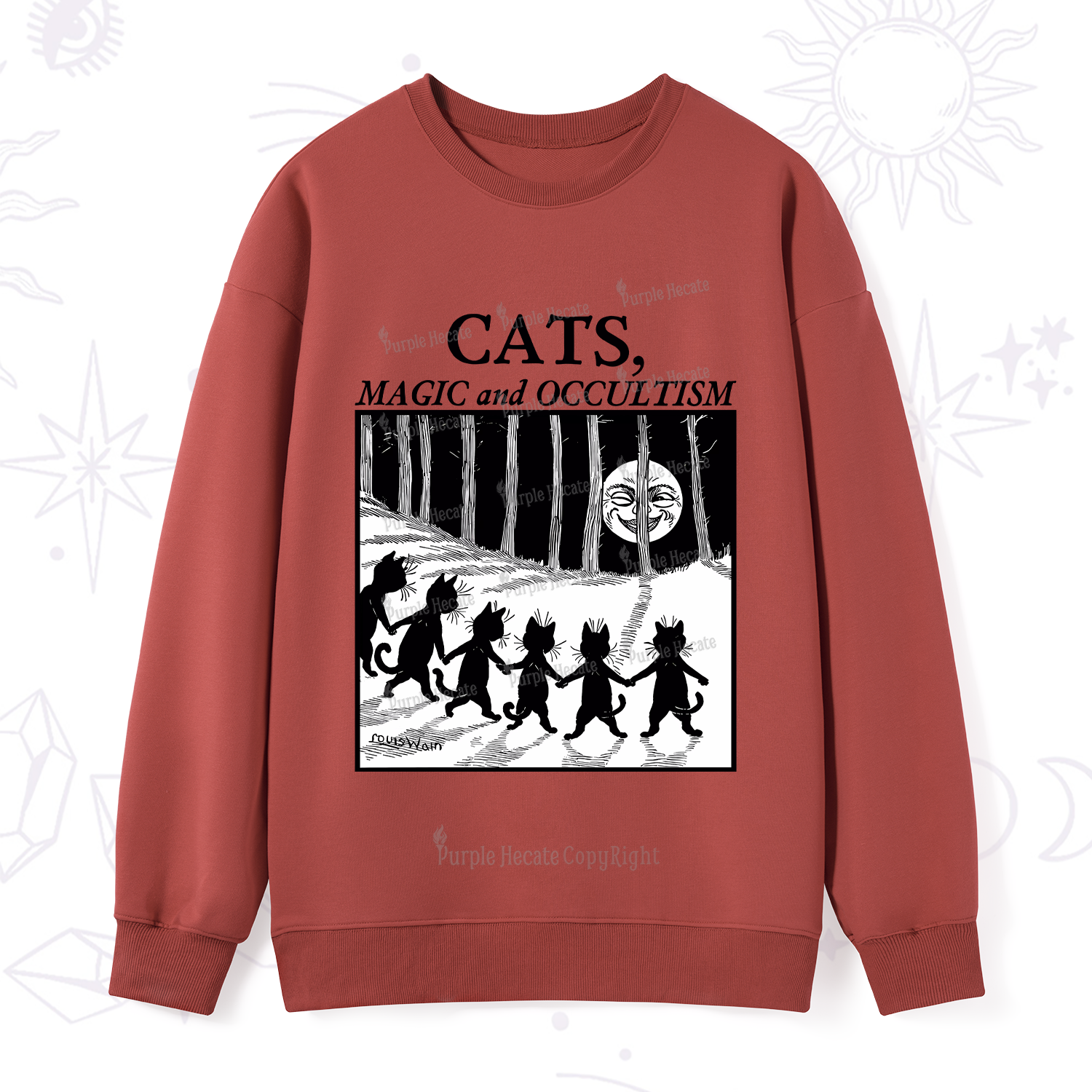 Purplehecate Cats Magic And Occultism Sweatshirt