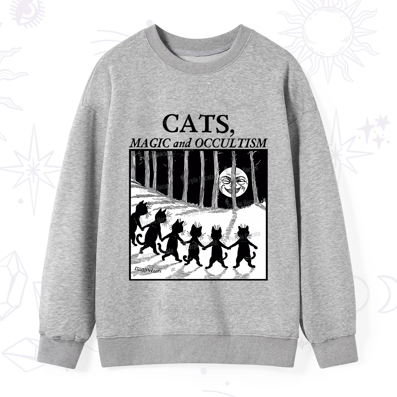 Purplehecate Cats Magic And Occultism Sweatshirt