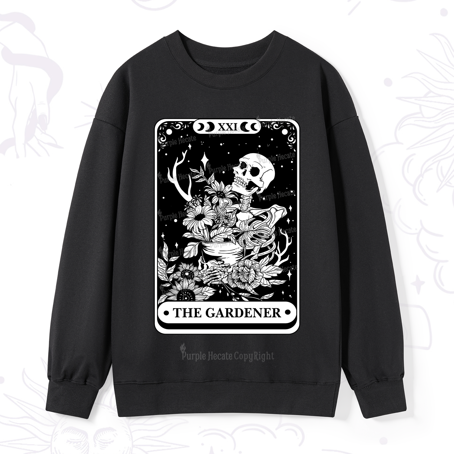 Purplehecate The Gardener Tarot Card Sweatshirt