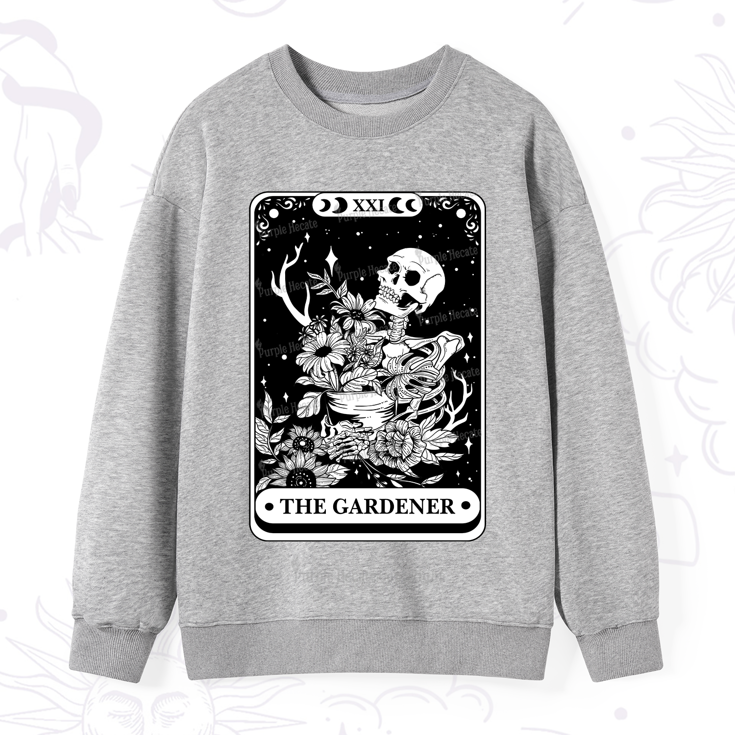 Purplehecate The Gardener Tarot Card Sweatshirt