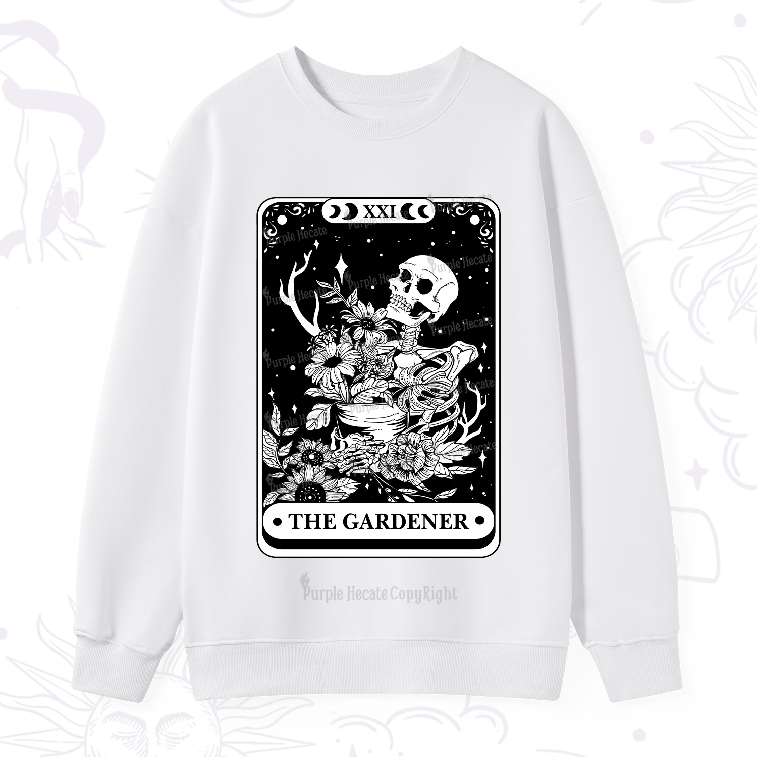 Purplehecate The Gardener Tarot Card Sweatshirt