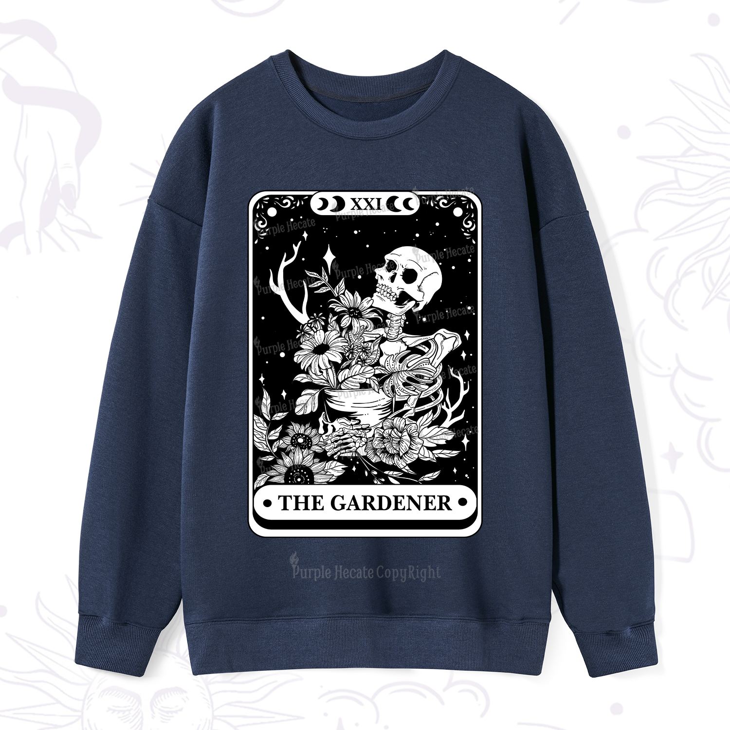 Purplehecate The Gardener Tarot Card Sweatshirt
