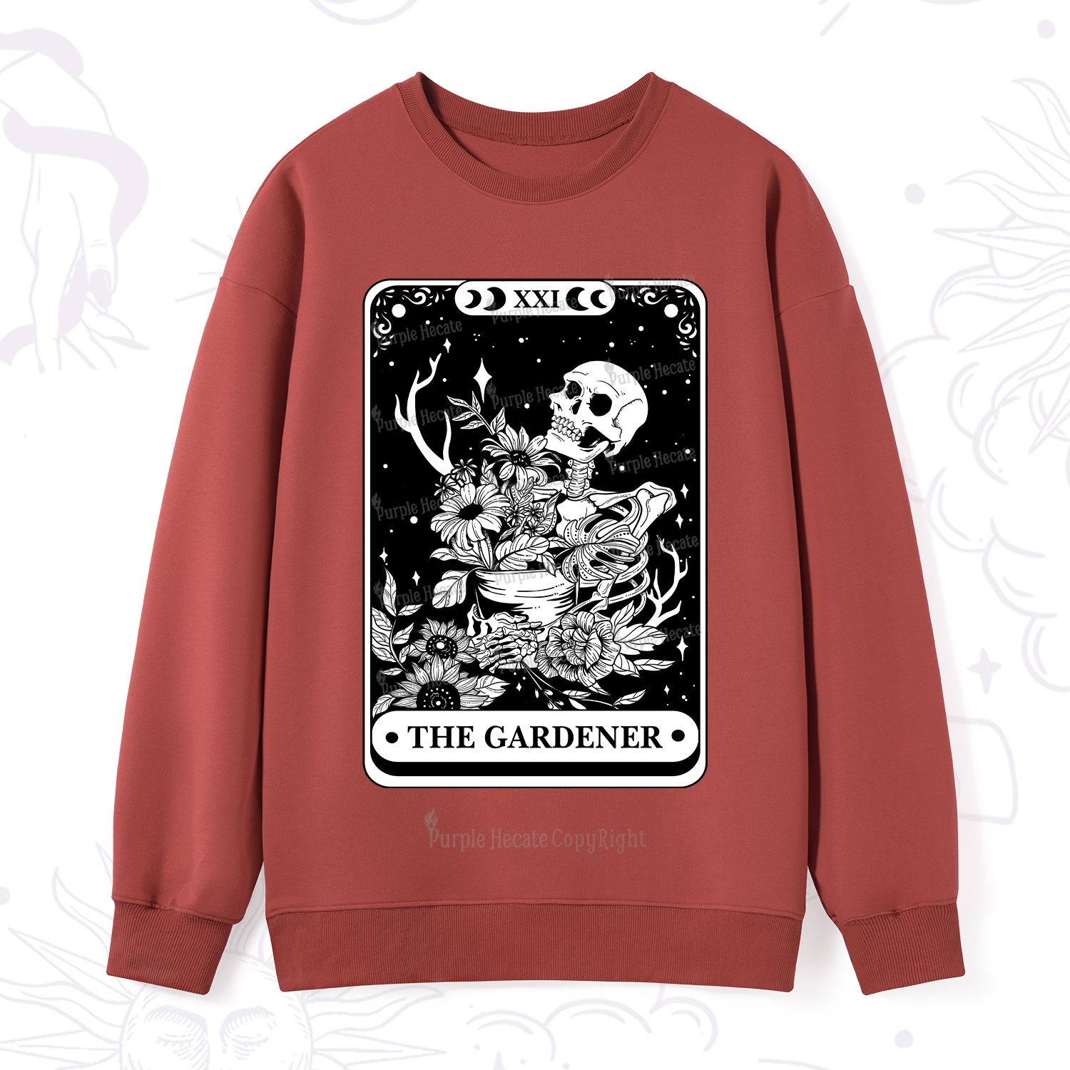 Purplehecate The Gardener Tarot Card Sweatshirt