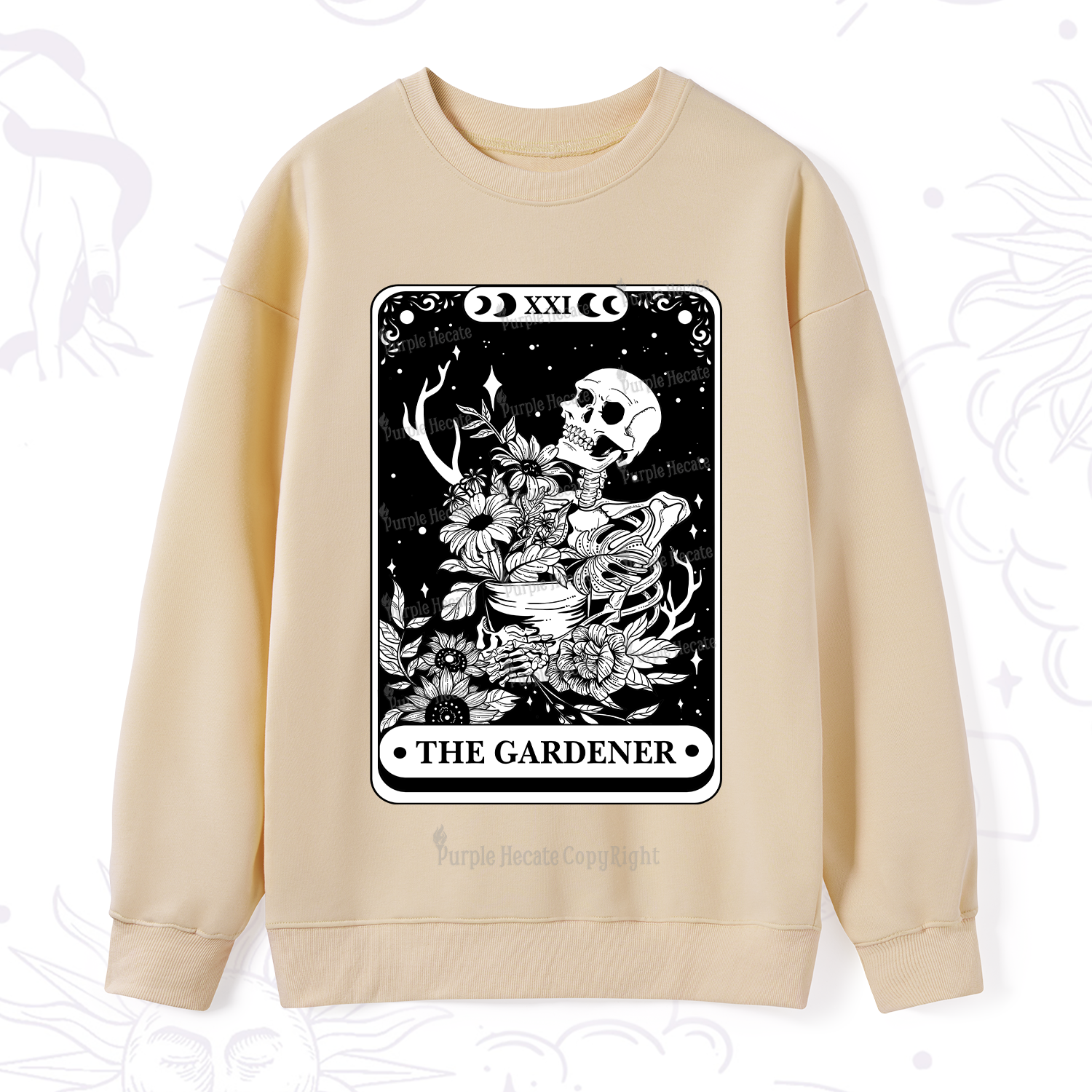 Purplehecate The Gardener Tarot Card Sweatshirt