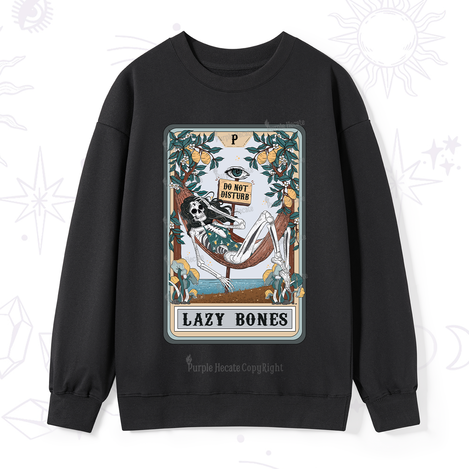 Purplehecate The Lazy Bones Tarot Sweatshirt