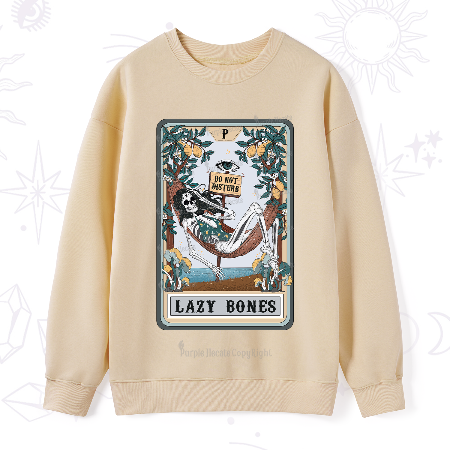 Purplehecate The Lazy Bones Tarot Sweatshirt