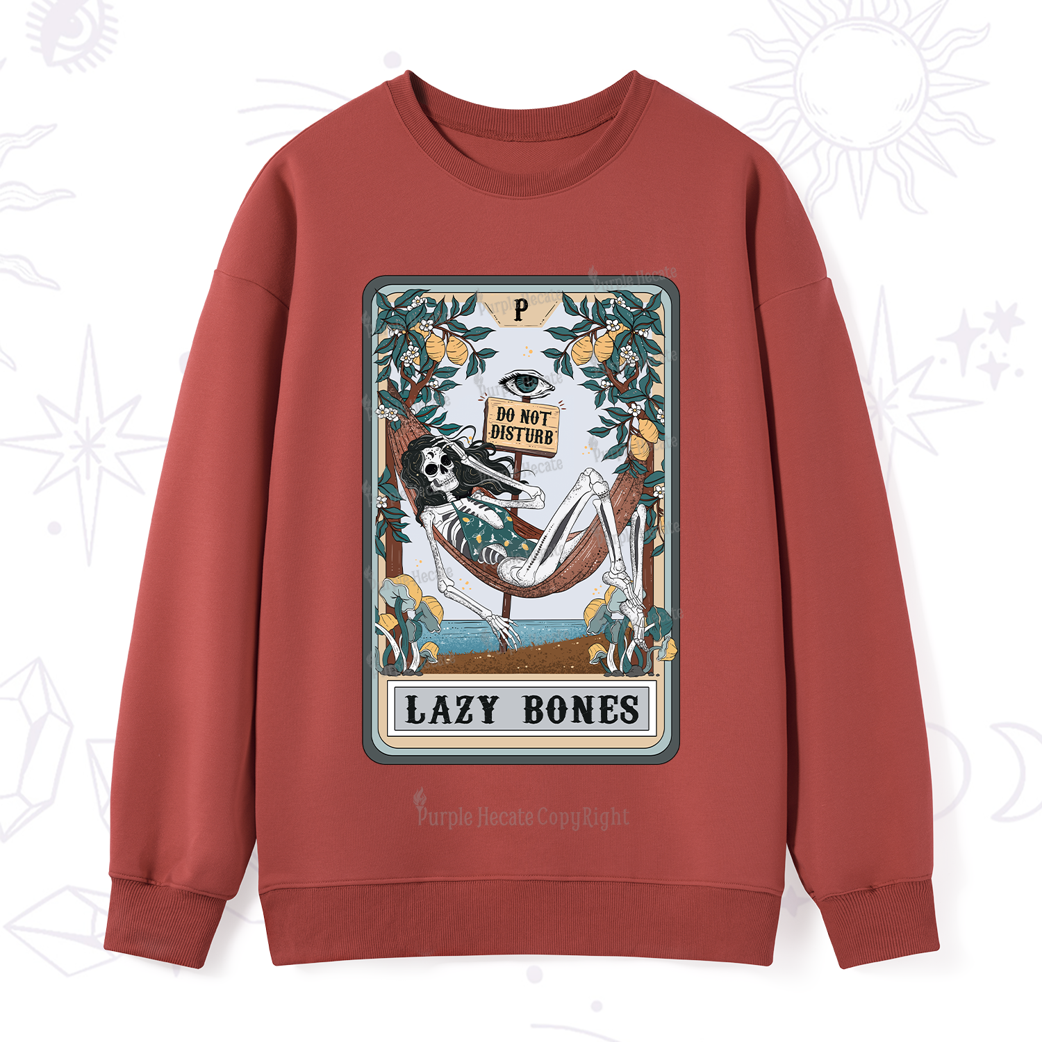 Purplehecate The Lazy Bones Tarot Sweatshirt