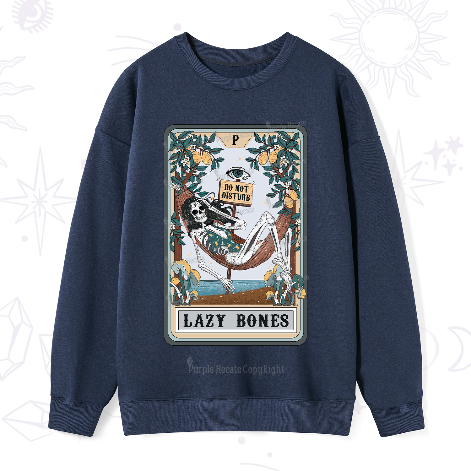 Purplehecate The Lazy Bones Tarot Sweatshirt