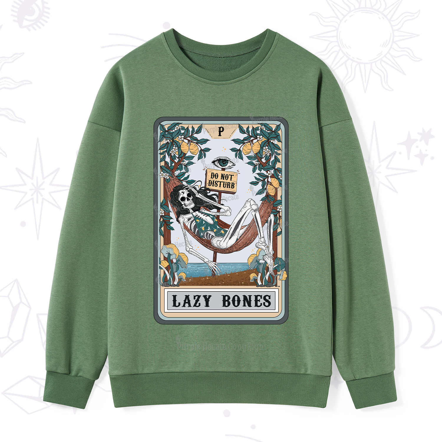 Purplehecate The Lazy Bones Tarot Sweatshirt