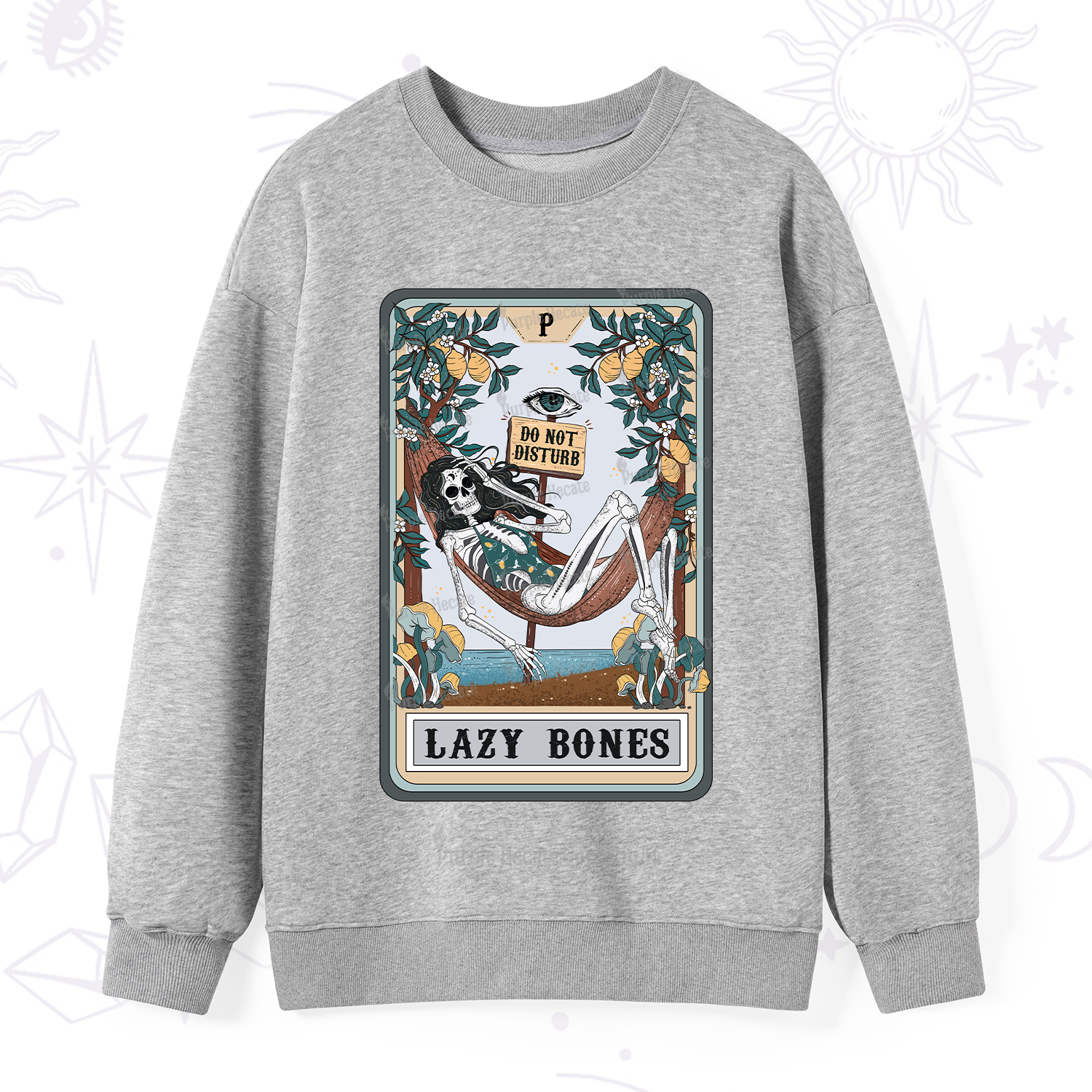 Purplehecate The Lazy Bones Tarot Sweatshirt