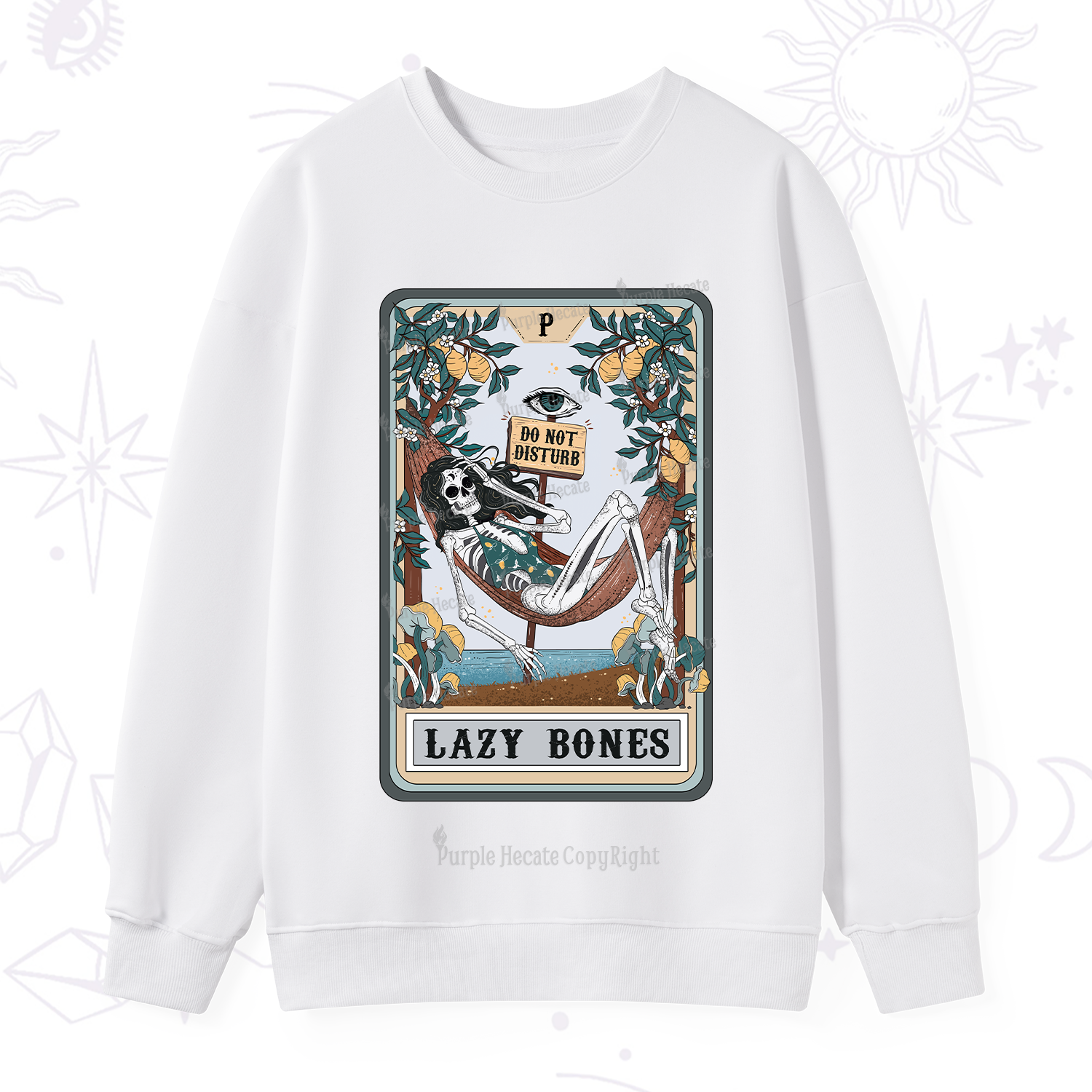 Purplehecate The Lazy Bones Tarot Sweatshirt