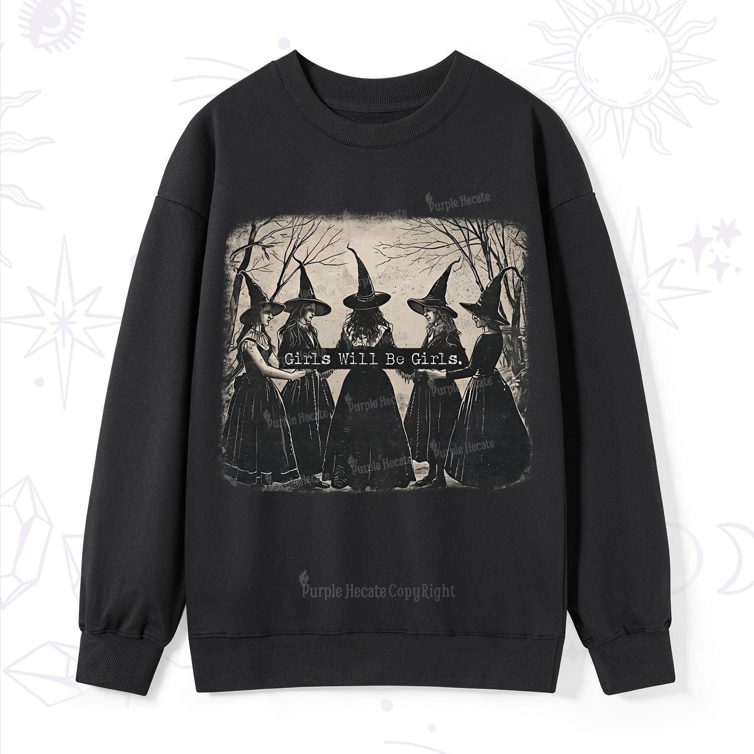 Purplehecate Girls Will Be Girls Witch Sweatshirt