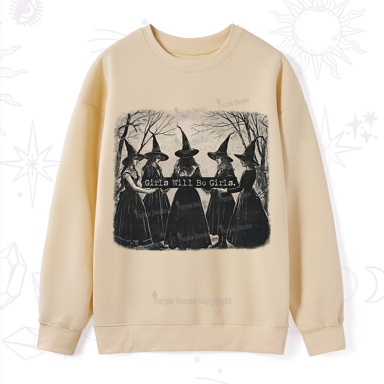 Purplehecate Girls Will Be Girls Witch Sweatshirt
