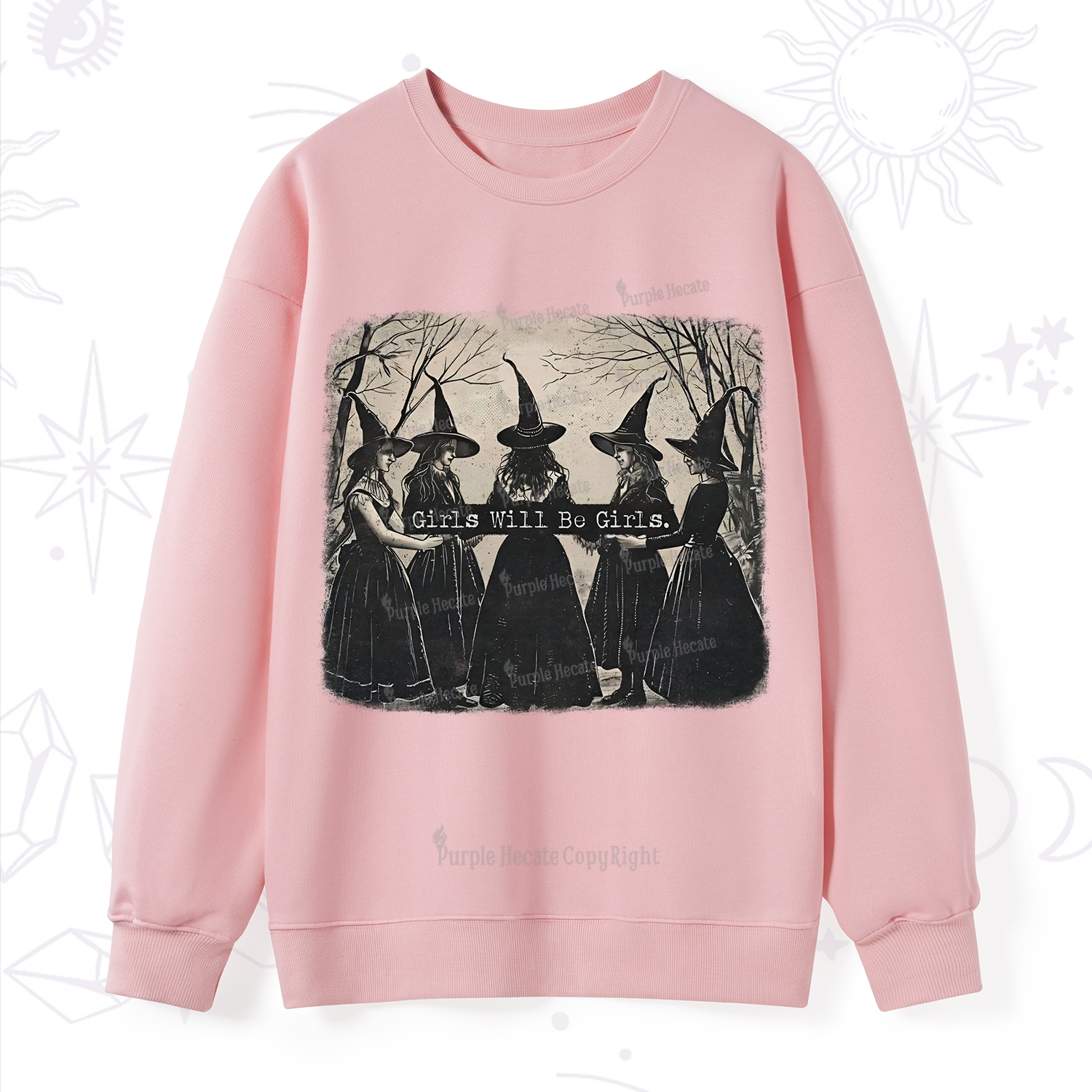 Purplehecate Girls Will Be Girls Witch Sweatshirt