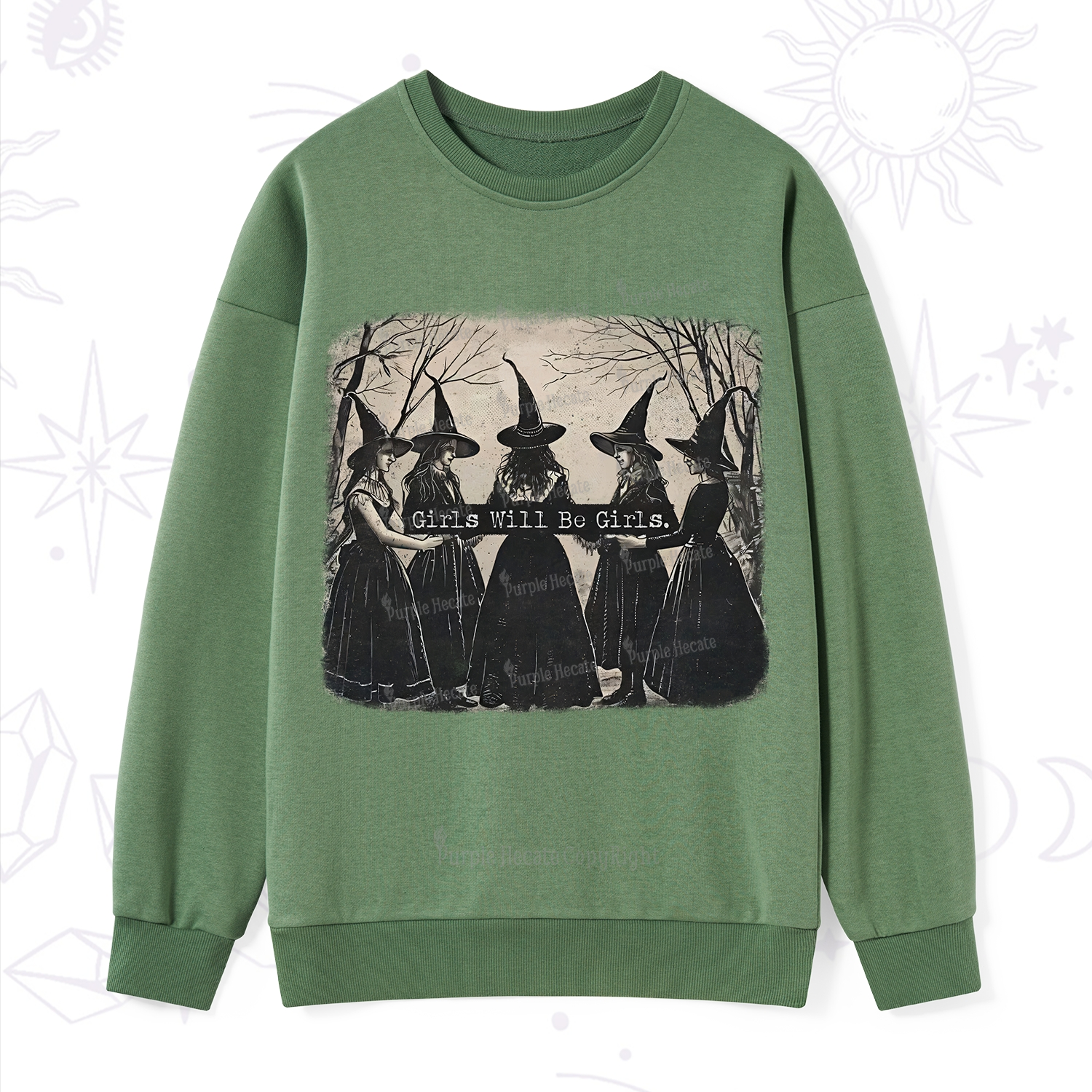 Purplehecate Girls Will Be Girls Witch Sweatshirt