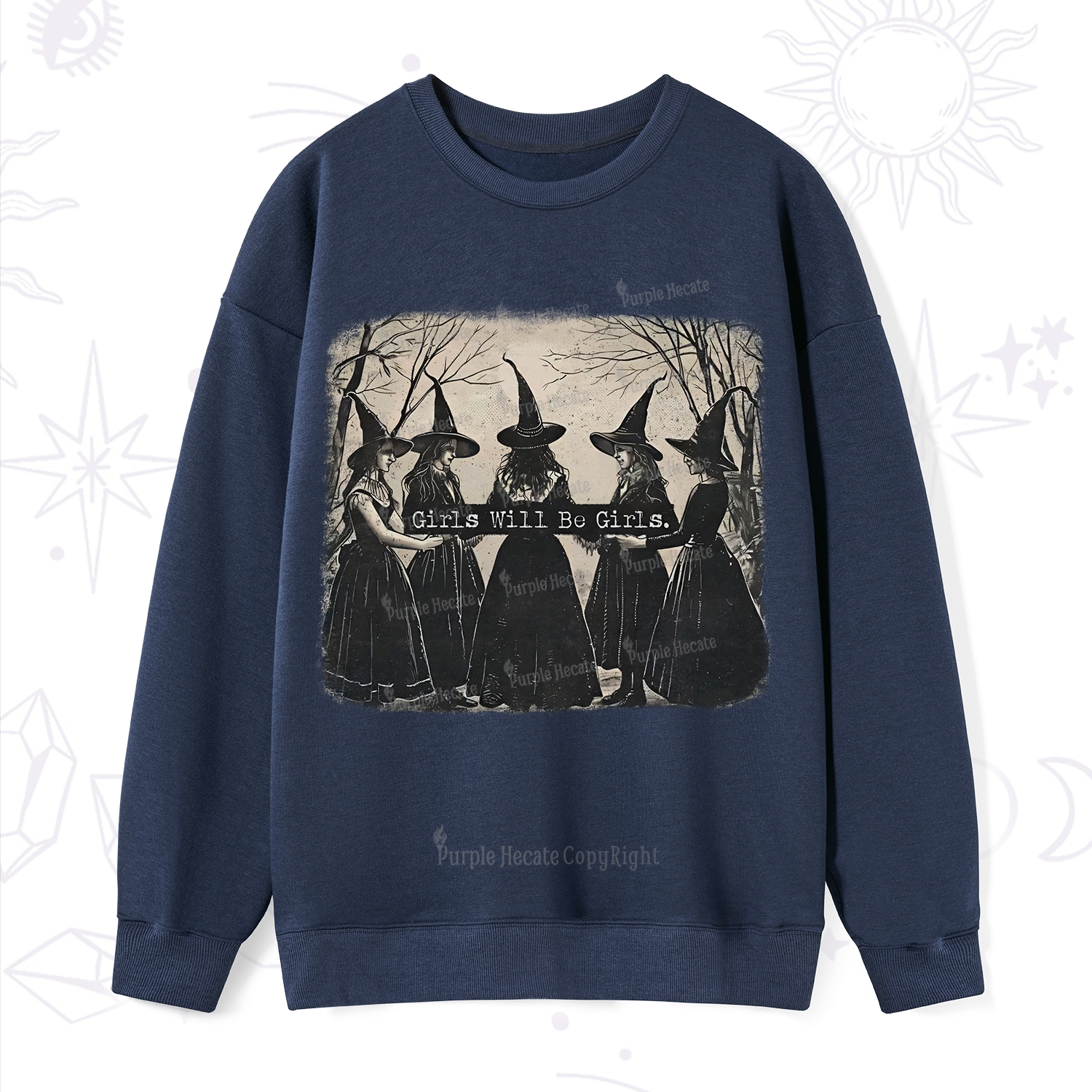 Purplehecate Girls Will Be Girls Witch Sweatshirt