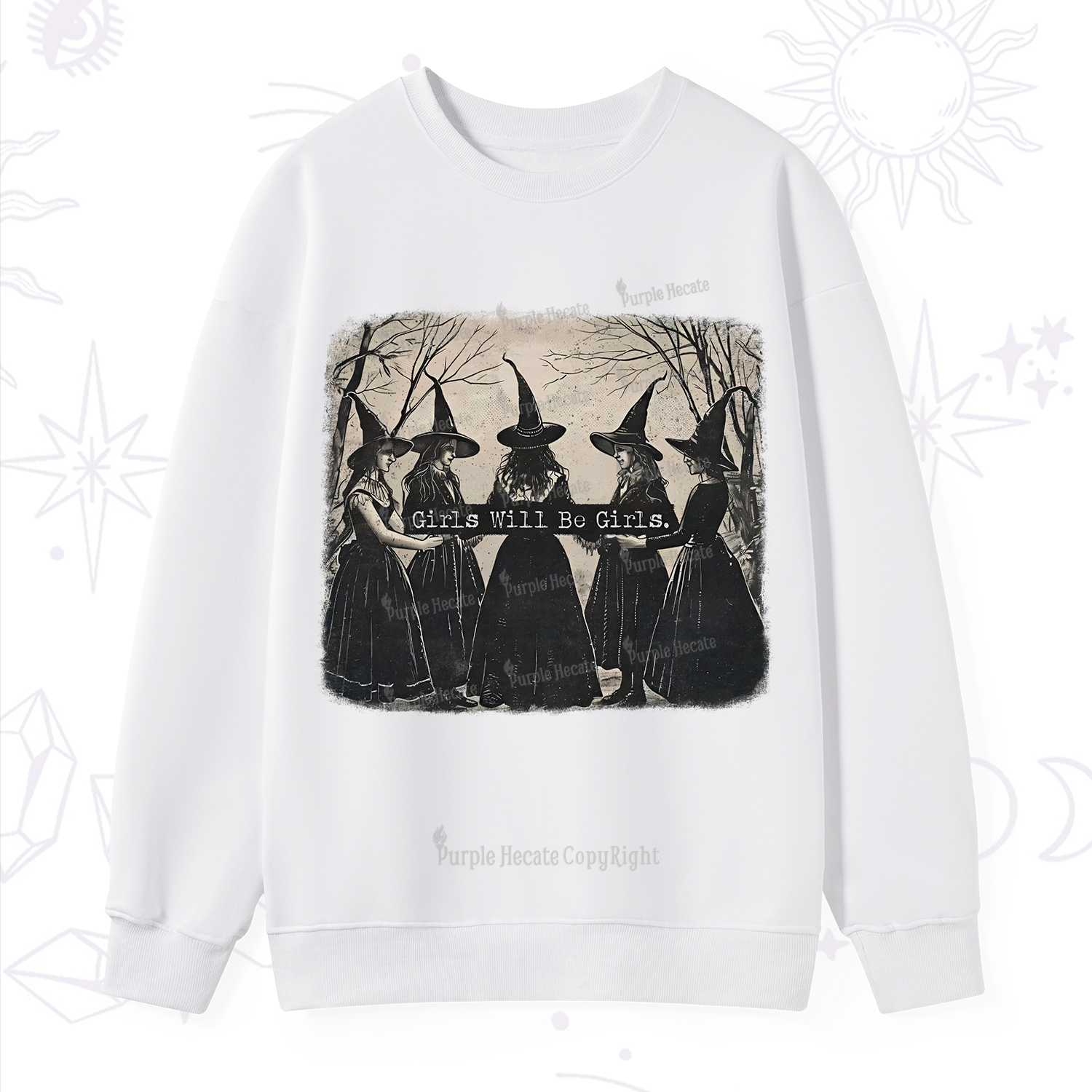 Purplehecate Girls Will Be Girls Witch Sweatshirt