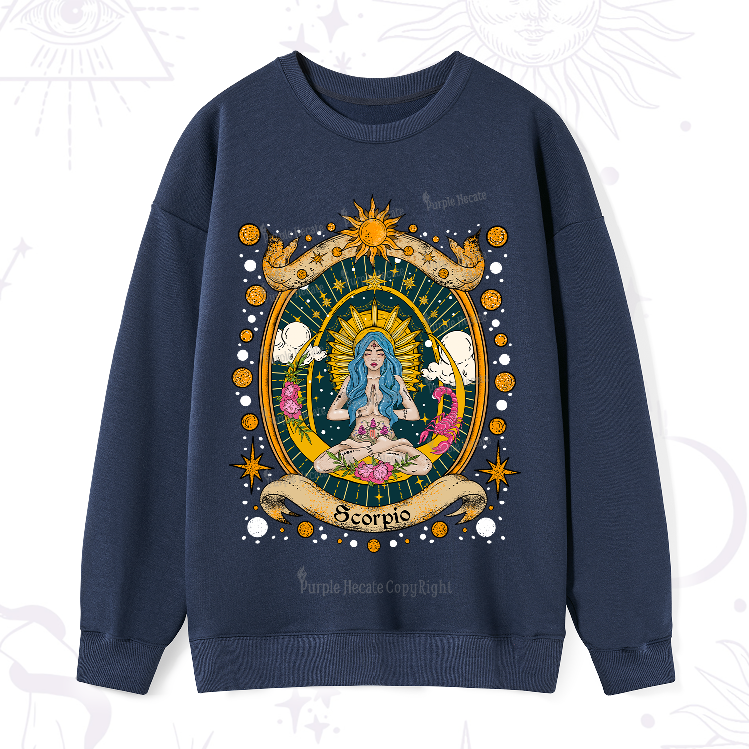 Purplehecate Scorpio Celestial Charm Zodiac Sweatshirt