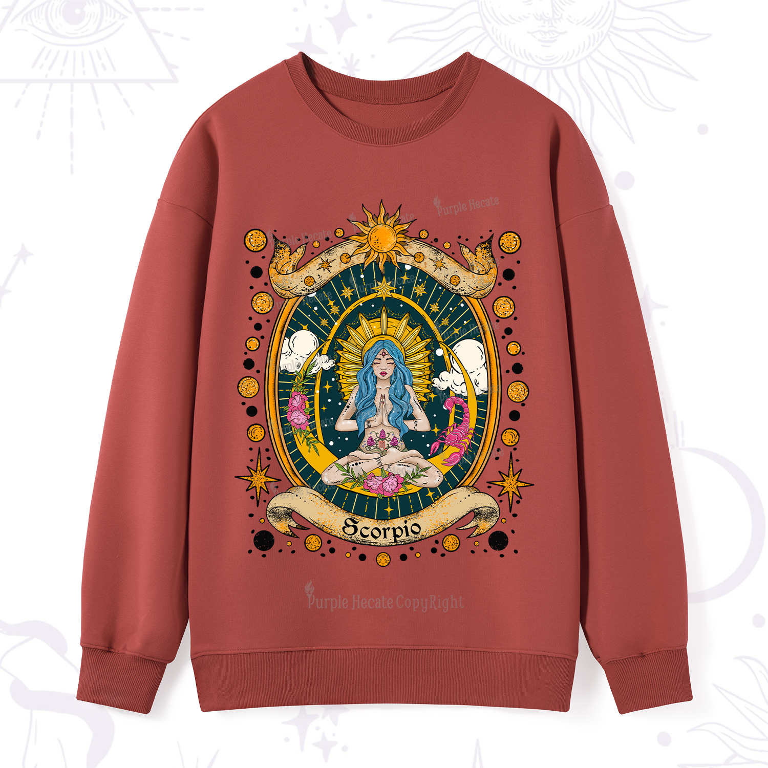 Purplehecate Scorpio Celestial Charm Zodiac Sweatshirt