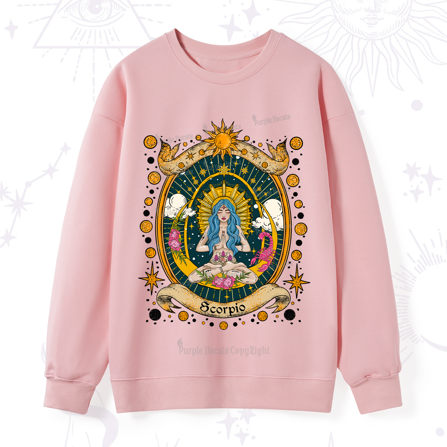 Purplehecate Scorpio Celestial Charm Zodiac Sweatshirt