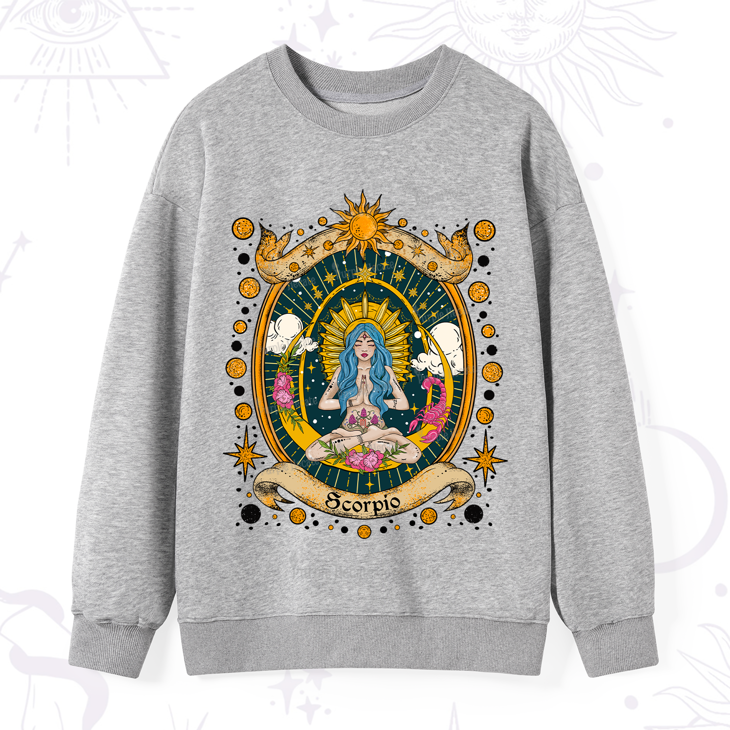 Purplehecate Scorpio Celestial Charm Zodiac Sweatshirt