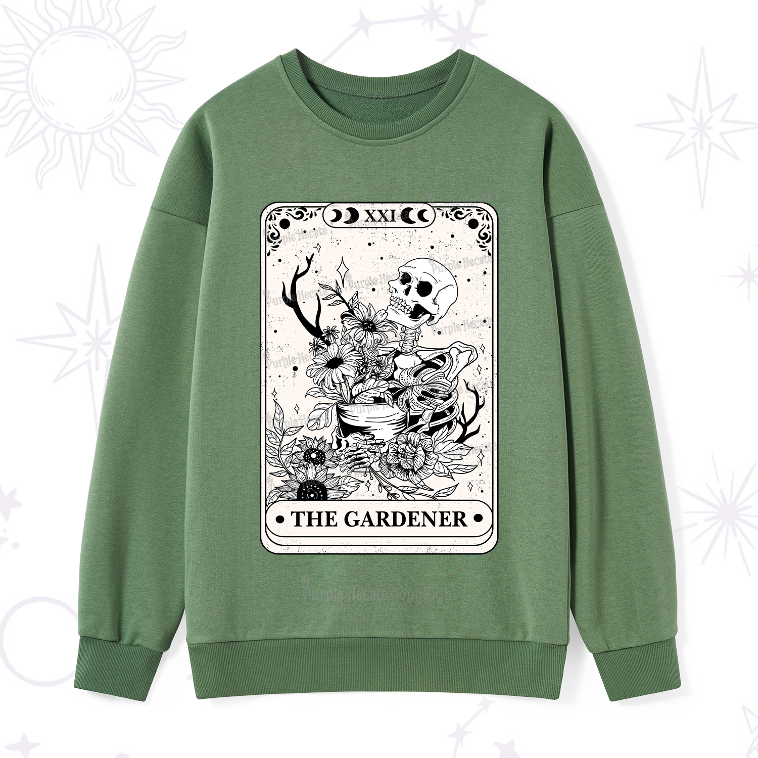Purplehecate The Gardener Tarot Sweatshirt