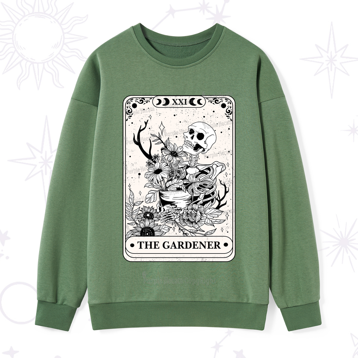 Purplehecate The Gardener Tarot Sweatshirt
