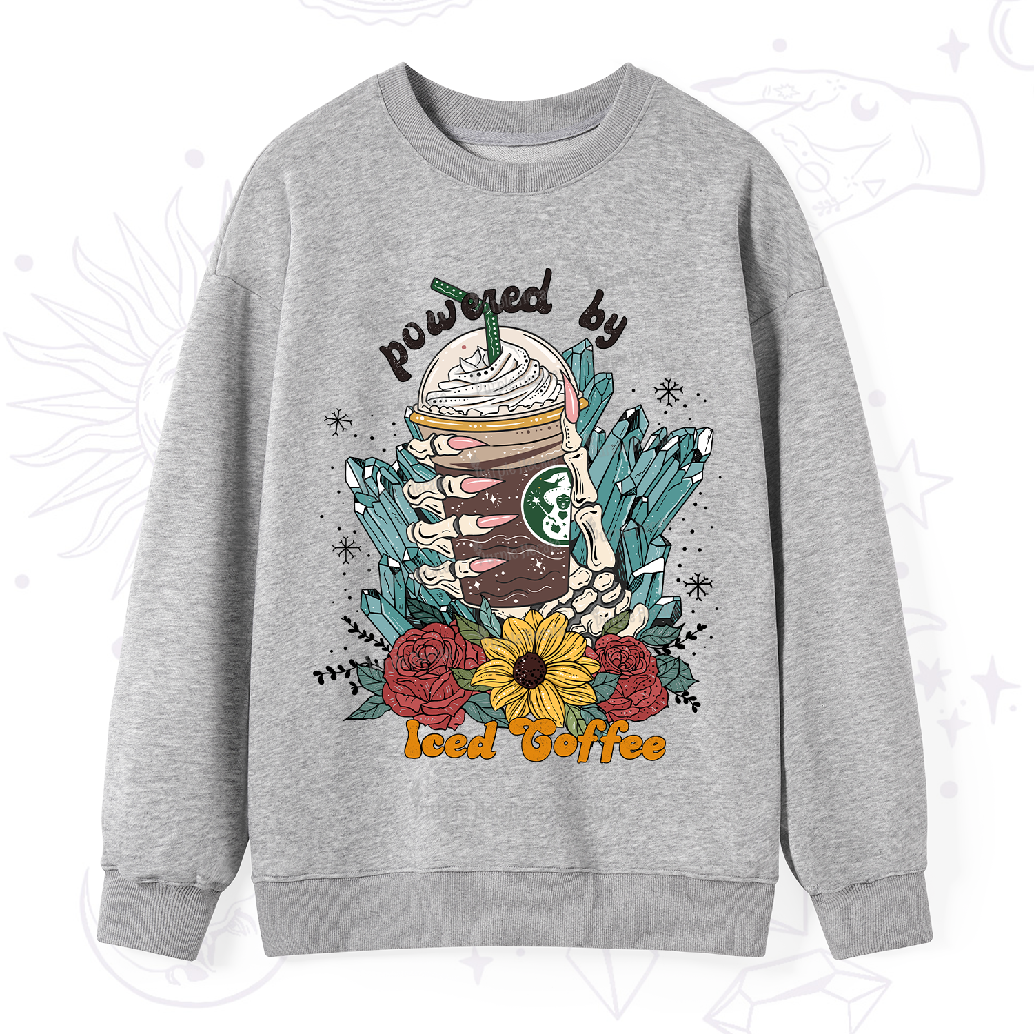 Purplehecate Powered By Ice Coffee Sweatshirt